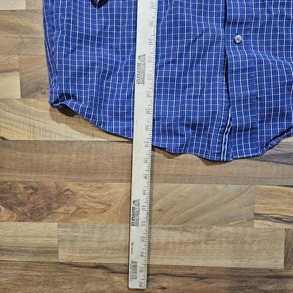 Ariat Pro Series Shirt Men’s Medium Blue Plaid Long Sleeve Button Down - Picture 8 of 11